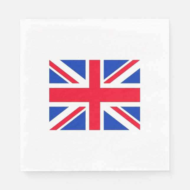 Serviette En Papier Union Jack Drapeau Londres Thème Partie Papier ser (Devant)