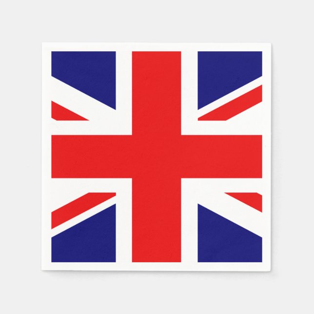 SERVIETTE EN PAPIER UNION JACK - LE DRAPEAU BRITANNIQUE      (Devant)