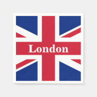 Union Jack London ~ British Flag Paper Dinner Napk