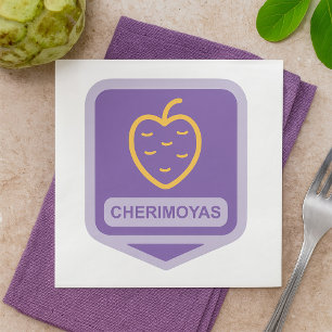Serviette En Papier Unique Cherimoya Fruit Graphique Personnalisable