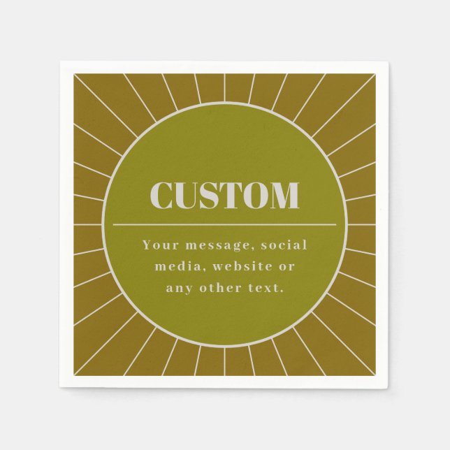 Serviette En Papier Unique Modèle de conception modifiable inspiré par (Devant)