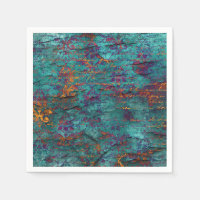 Unique paon turquoise, magenta, texture bleu viole