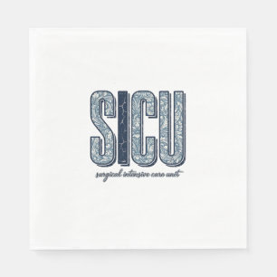 Serviette En Papier Unité de soins intensifs chirurgicaux SICU T-shirt