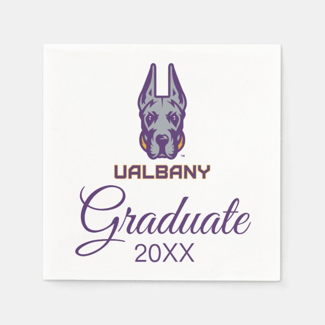 Serviette En Papier Université d'Albany Great Danes (Devant)
