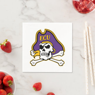 Serviette En Papier Université de Caroline de l'Est | Pirates écus