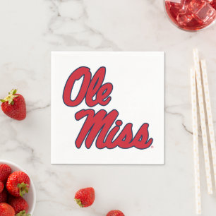 Serviette En Papier Université du Mississippi   Ole Miss Script