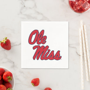 Serviette En Papier Université du Mississippi   Ole Miss Script