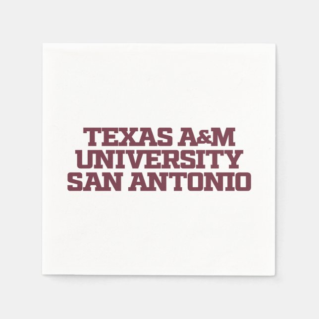 Serviette En Papier Université Texas A&M de San Antonio (Devant)