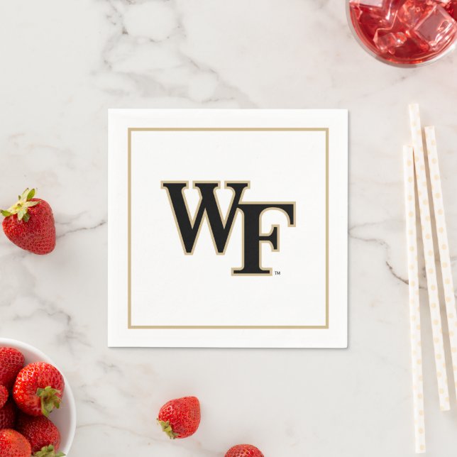 Serviette En Papier Université Wake Forest | WF (En situation)