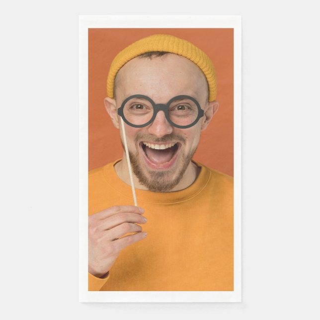 Serviette En Papier Upload Your Funny Photo Selfie Photo  (Devant)