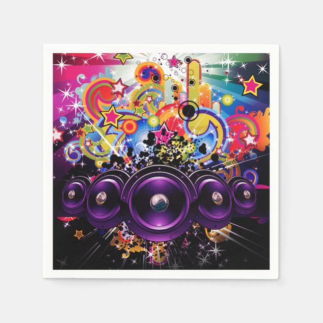 Serviette En Papier Urban Club Hip hop DJ Dancing Party (Devant)