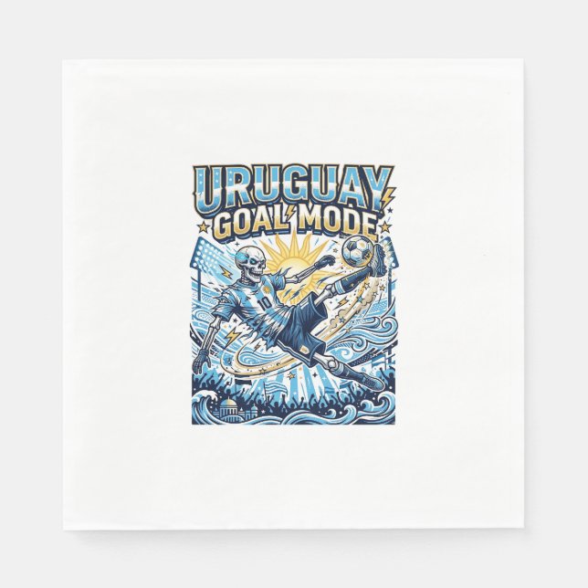Serviette En Papier Uruguay Mode Goal Skeleton Nations Striker Dynamiq (Devant)