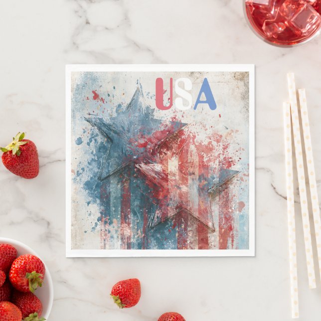 Serviette en papier USA (En situation)
