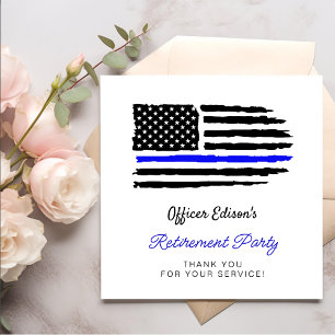 Serviette En Papier USA American Flag Military Retirement Party
