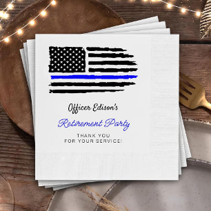 Serviette En Papier USA American Flag Military Retirement Party