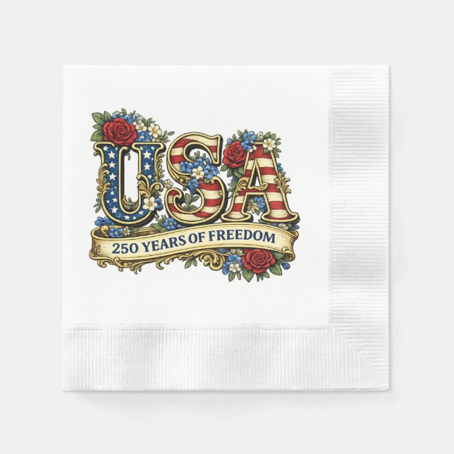 Serviette En Papier USA America's 250th Anniversary (Devant)