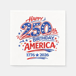 Serviette En Papier USA Amérique 250e anniversaire patriotique