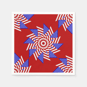 Serviette En Papier USA Drapeau Teabag Folding s13R-PAPER NAPKINS