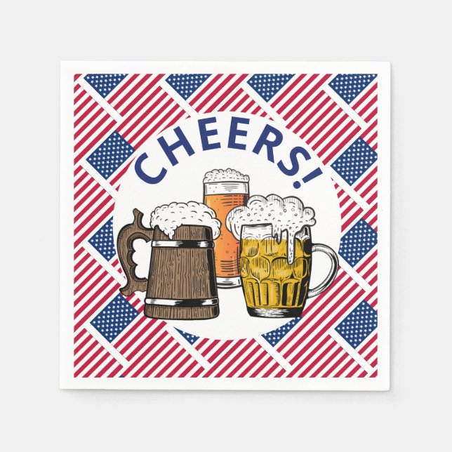 Serviette En Papier USA Great American Beer Paper (Devant)