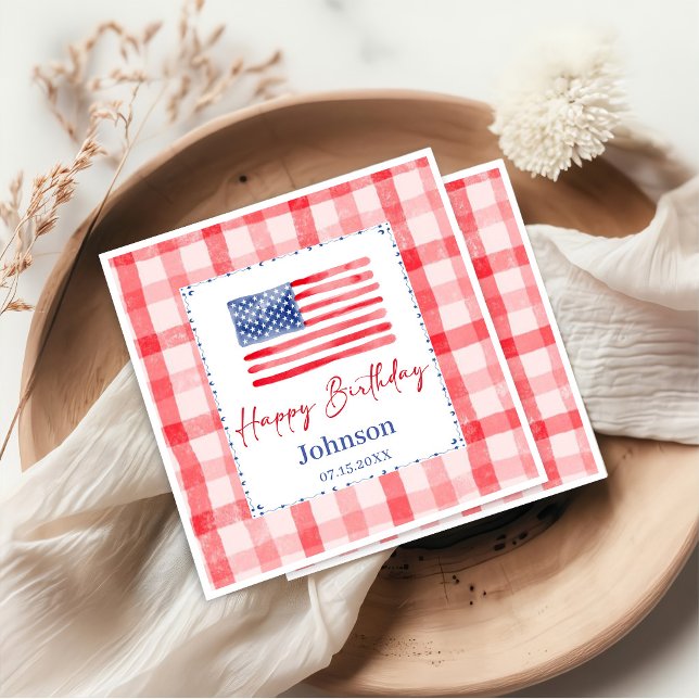 Serviette En Papier USA Independence Day Themed Birthday (Créateur téléchargé)