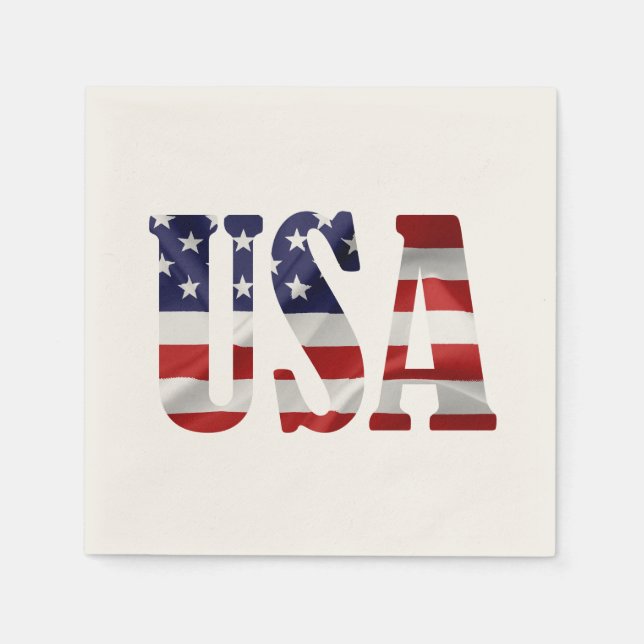 Serviette En Papier USA Patriotique (Devant)