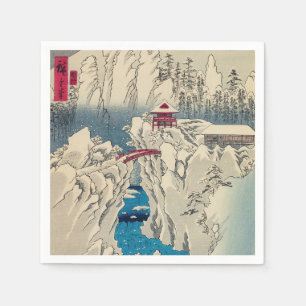 Serviette En Papier Utagawa Hiroshige - Neige sur le mont Haruna