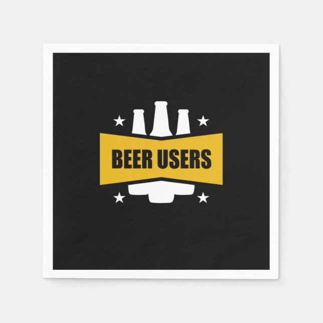 Serviette En Papier Utilisateurs Fiers De La Bière (Devant)