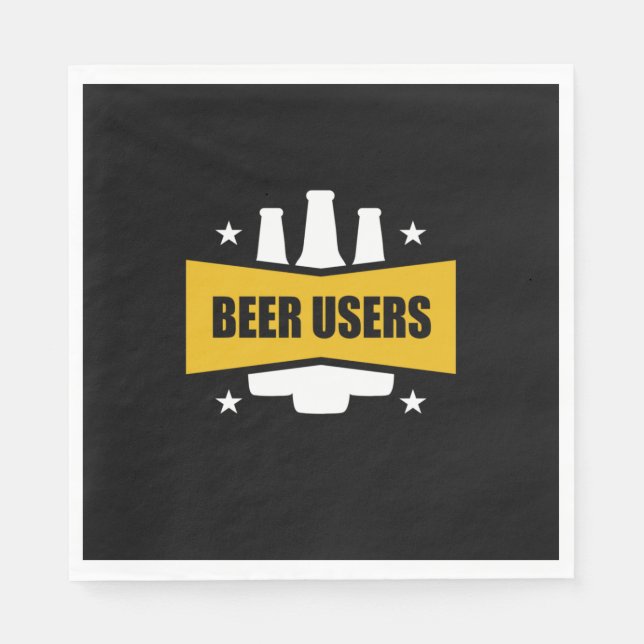 Serviette En Papier Utilisateurs Fiers De La Bière (Devant)