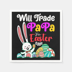 Serviette En Papier Va Échanger Des Papa Pour Les Oeufs De Pâques