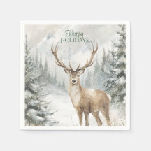 Vacances cerf forêt rustique
