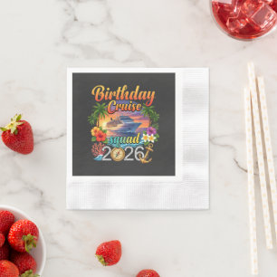 Serviette En Papier Vacances d'anniversaire en croisière