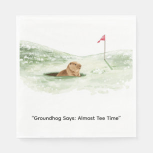 Serviette En Papier Vacances de golf d'hiver de la Chandeleur