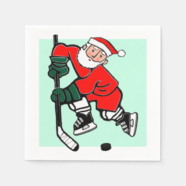 Serviette En Papier Vacances de hockey (Devant)