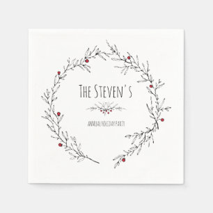 Serviette En Papier Vacances de Holly Berry