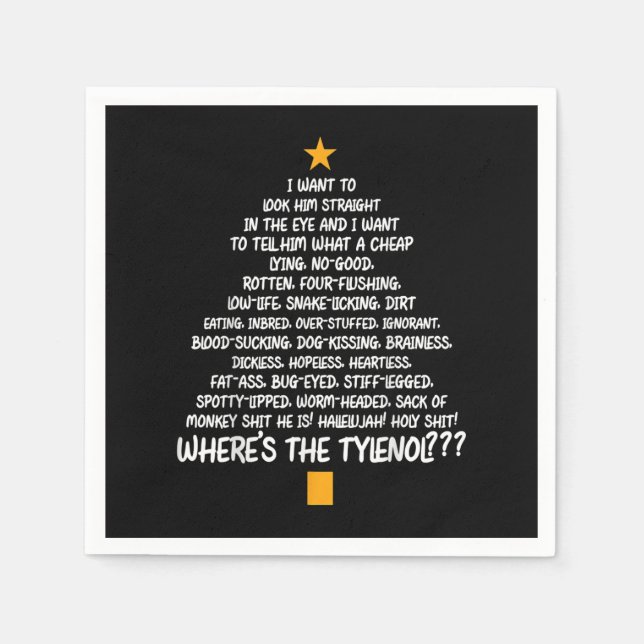 Serviette En Papier Vacances de Noël - Arbre de Noël (Devant)