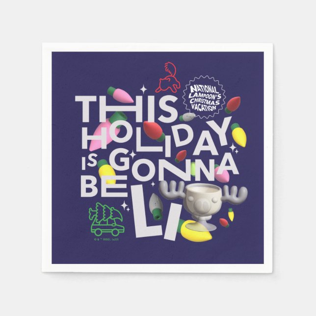 Serviette En Papier Vacances de Noël | Ce jour férié va être illuminé (Devant)