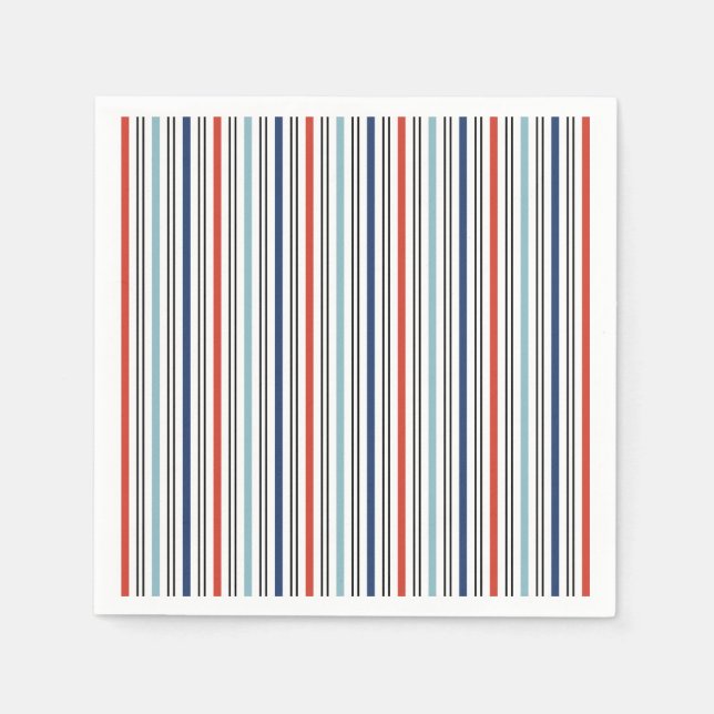 Serviette En Papier Vacances Moderne Grille Papier Napkin (Devant)
