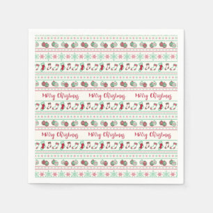Serviette En Papier Vacances Motif de Noël moche