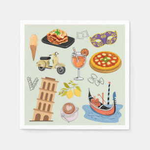 Serviette En Papier Vacances parfaites en Italie