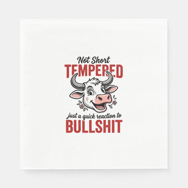 Serviette En Papier Vache à tempérament drôle vintage (Devant)