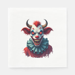 Serviette En Papier Vache clown de la terreur