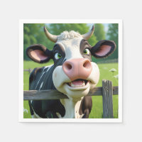 Vache en dessin au-dessus d'une clôture