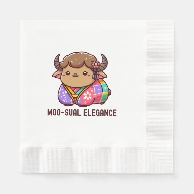 Serviette En Papier Vache en élégance en Highland (Devant)