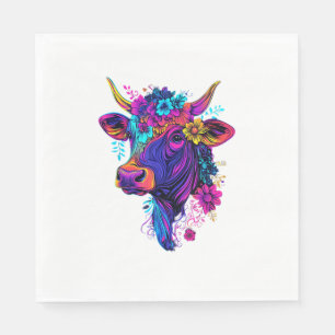 Serviette En Papier Vache esthétique Graphisme mignonne Vache femmes f