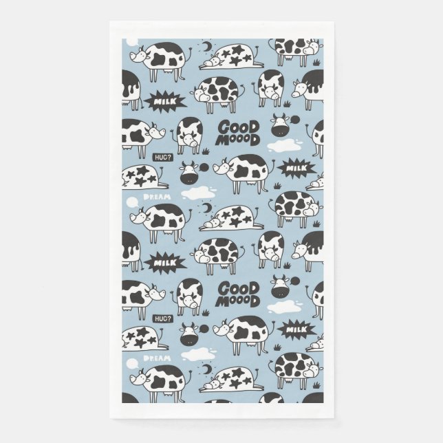Serviette En Papier Vache et lait (Devant)