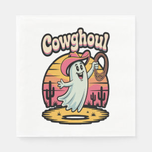 Serviette En Papier Vache Ghoul Halloween Éffrayant