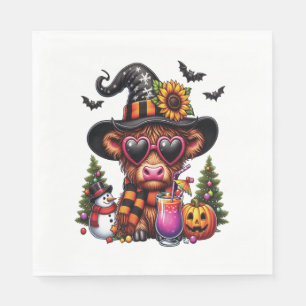 Serviette En Papier Vache Halloween Highland