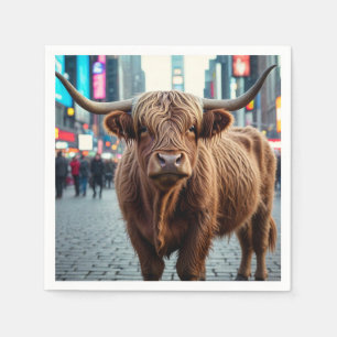 Serviette En Papier Vache Highland dans le Carré du Times