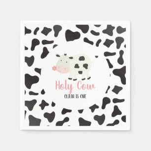 Serviette En Papier Vache sacrée Fleur de marguerite rose Impression d