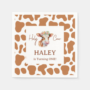 Serviette En Papier Vache sacrée, j'ai une impression marron pour le 1